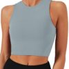 Natural Feelings Nudi Sports Bras for Women Removable Padded Yoga Tank Tops Sleeveless Fitness Workout Crop Tops