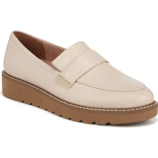 Naturalizer Womens Adiline Ivory Leather Loafers Shoes 11 Wide (C,D,W) BHFO 6833