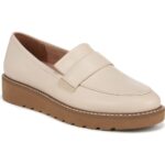 Naturalizer Womens Adiline Ivory Leather Loafers Shoes 6 Wide (C,D,W) BHFO 4307