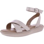 Naturalizer Womens Jamila Silver Wedge Sandals Shoes 9.5 Medium (B,M) BHFO 2443