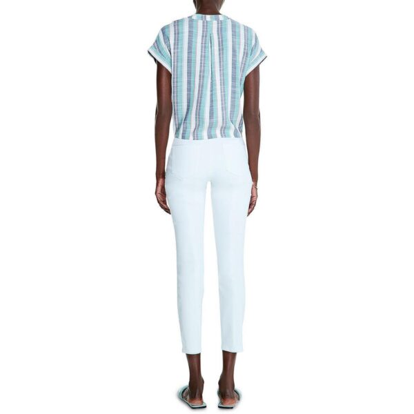 Nic + Zoe Womens Blue Striped Tie-Front Button-Down Top Shirt XL BHFO 4186