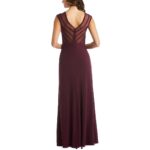 NW Nightway Womens Red Matte Jersey Maxi Evening Dress Gown 4 BHFO 4200