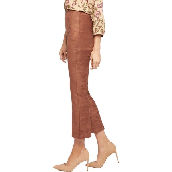 NYDJ Womens Brown Faux Suede Bootcut Leggings Cropped Pants 18 BHFO 7747