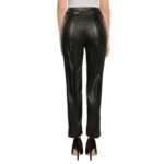 Paige Womens Kina Black Faux Leather High Rise Straight Leg Pants 14 BHFO 2662