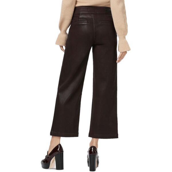 Paige Womens Nellie Brown Coated Trouser Denim Ankle Jeans 31 BHFO 1912