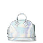 Paris Hilton Women's Geneva Triple Compartment Quilted Satchel & Heart Coin Purse, Iridescent Silver