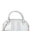 Paris Hilton Women's Number 11 Bowler Bag, Silver Metallic