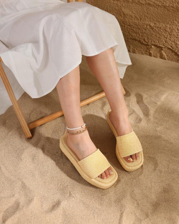 Platform Sandals for Women Espadrille Sandals Wedge Sandals for Women Cute Beach Straw Raffia Sandals Comfortable Brown Sandals Vacation for Women