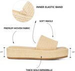 Platform Sandals for Women Espadrille Sandals Wedge Sandals for Women Cute Beach Straw Raffia Sandals Comfortable Brown Sandals Vacation for Women