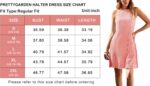 PRETTYGARDEN Halter Dresses for Women 2024 Summer Casual Sleeveless Trendy Ombre Short Dress