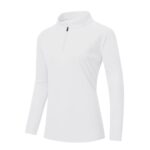 QPNGRP Women's Long Sleeve Shirts UPF 50+ Sun Protection SPF Quick Dry Lightweight T-Shirt Swim Hiking Runing Fishing Tops White M