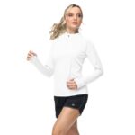 QPNGRP Women's Long Sleeve Shirts UPF 50+ Sun Protection SPF Quick Dry Lightweight T-Shirt Swim Hiking Runing Fishing Tops White M