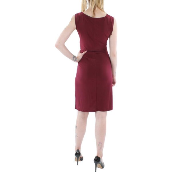 R&M Richards Womens Red Matte Jersey Glitter Sheath Dress Evening 16 BHFO 7288