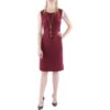 R&M Richards Womens Red Matte Jersey Glitter Sheath Dress Evening 16 BHFO 7288