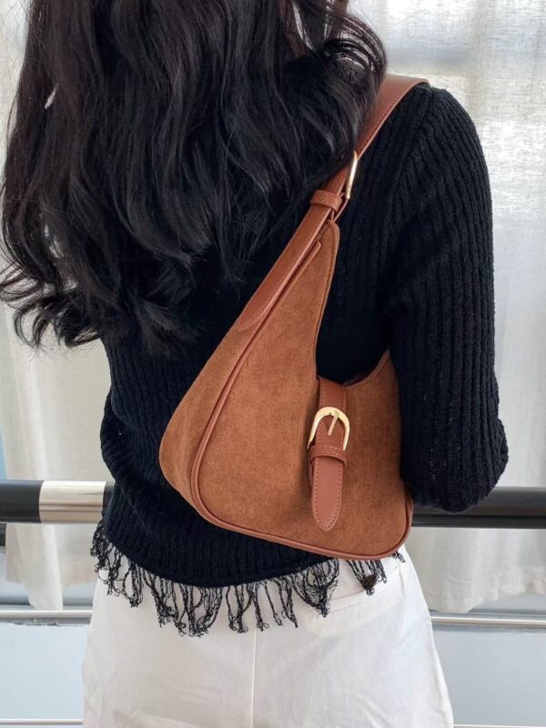 Retro Suede Shoulder Bag For Women Underarm Bag Winter Women's Hobo Bag Purse Tote Bag Commuter Handbag