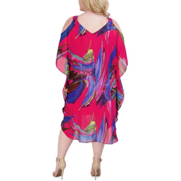 Robbie Bee Womens Pink Cold Shoulder Space Dye Maxi Dress Plus 22W BHFO 8095