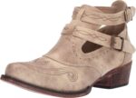 ROPER Womens Willa Embroidery Snip Toe Casual Boots Ankle Low Heel 1-2" - Brown