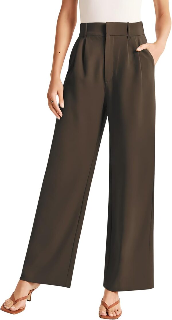 Sarin Mathews High Waisted Wide Leg Pants for Women Business Casual Dress Pant Palazzo Long Work Trousers with Pockets