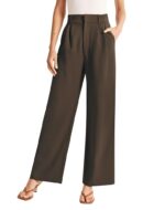 Sarin Mathews High Waisted Wide Leg Pants for Women Business Casual Dress Pant Palazzo Long Work Trousers with Pockets