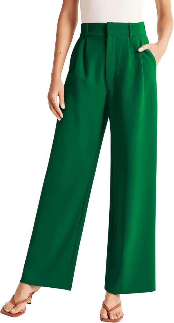 Sarin Mathews High Waisted Wide Leg Pants for Women Business Casual Dress Pant Palazzo Long Work Trousers with Pockets