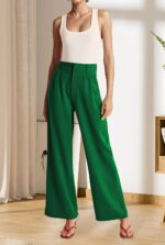 Sarin Mathews High Waisted Wide Leg Pants for Women Business Casual Dress Pant Palazzo Long Work Trousers with Pockets