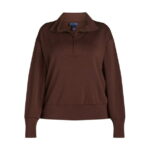 Scoop Women’s & Women's Plus Ultimate ScubaKnit Half Zip Sweatshirt, Sizes XS-4X