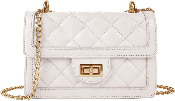 SG SUGU Small Quilted Crossbody Bag, Trendy Designer Mini Shoulder Bag, Phone Wallet Purse for Women