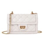 SG SUGU Small Quilted Crossbody Bag, Trendy Designer Mini Shoulder Bag, Phone Wallet Purse for Women