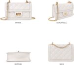 SG SUGU Small Quilted Crossbody Bag, Trendy Designer Mini Shoulder Bag, Phone Wallet Purse for Women