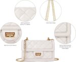 SG SUGU Small Quilted Crossbody Bag, Trendy Designer Mini Shoulder Bag, Phone Wallet Purse for Women