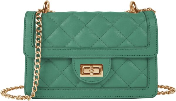 SG SUGU Small Quilted Crossbody Bag, Trendy Designer Mini Shoulder Bag, Phone Wallet Purse for Women