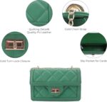 SG SUGU Small Quilted Crossbody Bag, Trendy Designer Mini Shoulder Bag, Phone Wallet Purse for Women