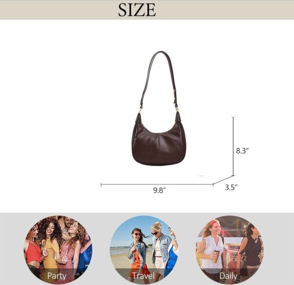 Small Hobo Bags for Women Retro Crescent Shoulder Purse Fall Soft Crossbody Handbag