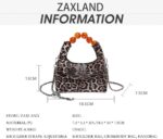 Small Leopard Tote Bag with Chain Cheetah Print Clutch Evening Handbag Women Satchel Leopard Clutch Bag Purse