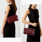 Small Shoulder Bag Y2K Purse for Women Crocodile Handbag Clutch Purse Classic Retro Crossbody Bag Satchel