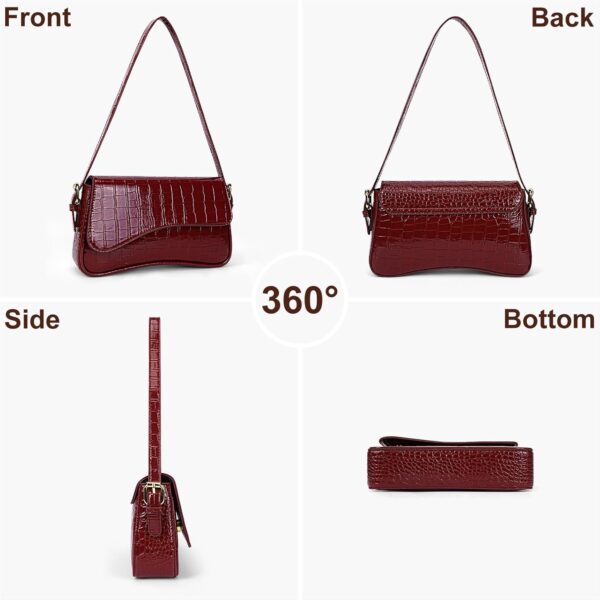 Small Shoulder Bag Y2K Purse for Women Crocodile Handbag Clutch Purse Classic Retro Crossbody Bag Satchel