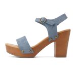 Soda CHIVAS ~ Women's Bold Buckles Studded Wedge Sandal