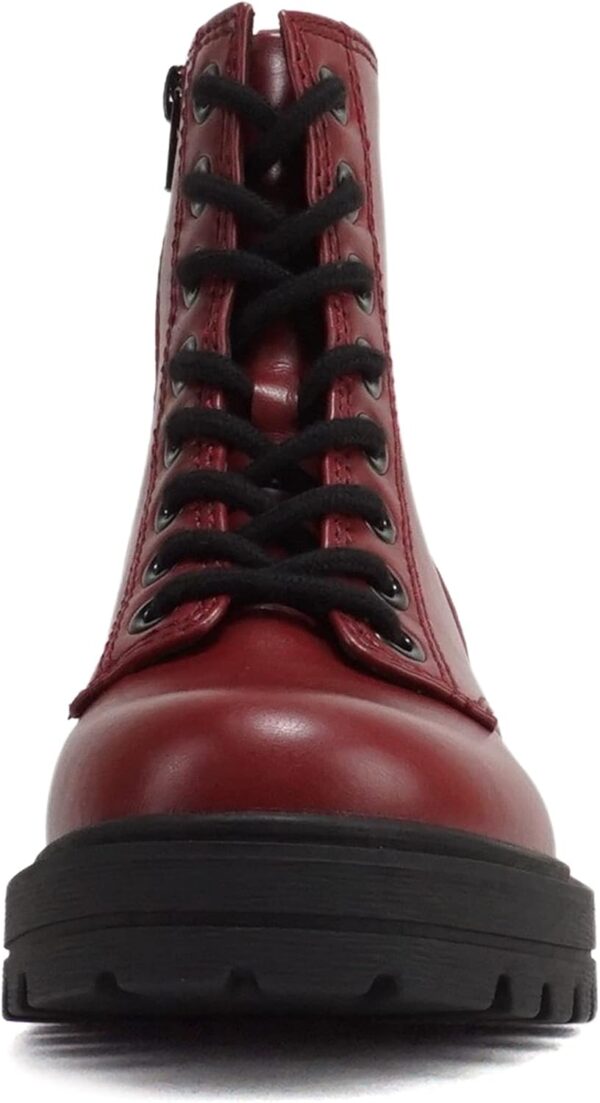 Soda FIRM - Lug Sole Combat Ankle Bootie Lace up w/Side Zipper