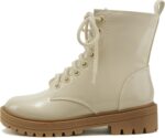 Soda FIRM - Lug Sole Combat Ankle Bootie Lace up w/Side Zipper