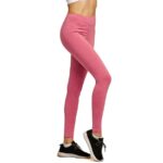 Sofra Women & Plus Cotton High Waist Full Length Cotton Workout Leggings (H Red, L)