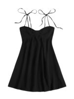 SOLY HUX Women's Tie Shoulder Cami Dress Spaghetti Strap Mini Summer Dresses