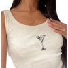 SOLY HUX Women's Y2k Graphic Crop Tops Sleeveless Scoop Neck Summer Tank Top