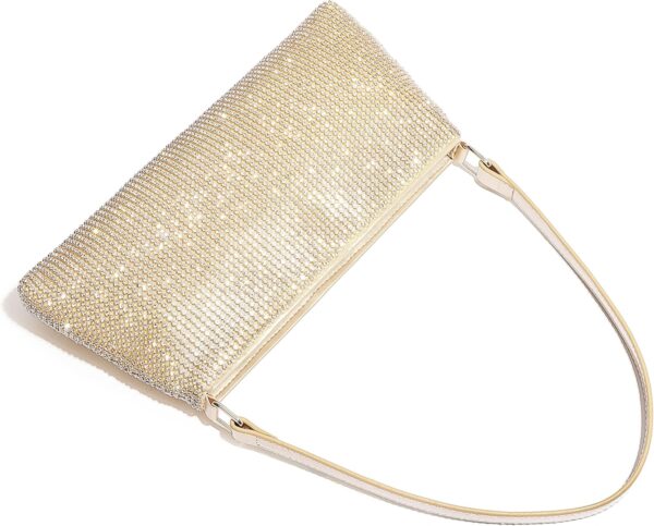 Sparkly Evening Bag Clutch Purses for Women Prom Dressy Purse Night Out Small Shoulder Bag