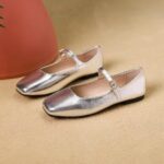 Stunner Mary Jane Shoes Square Toe Black Flats Ballet Flats for Women Comfortable Ankle Strap Flats Casual Slip On Flats