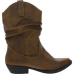 Style & Co. Womens Dannaa Brown Cowboy, Western Boots 7 Medium (B,M) BHFO 3828