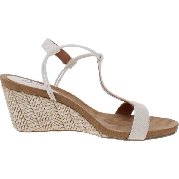 Style & Co. Womens Mulan Ivory Wedge Sandals Shoes 9 Medium (B,M) BHFO 5232