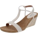 Style & Co. Womens Mulan Ivory Wedge Sandals Shoes 9 Medium (B,M) BHFO 5232