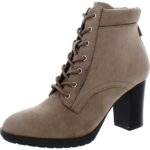 Style & Co. Womens Taupe Faux Suede Booties Shoes 6.5 Medium (B,M) BHFO 5429