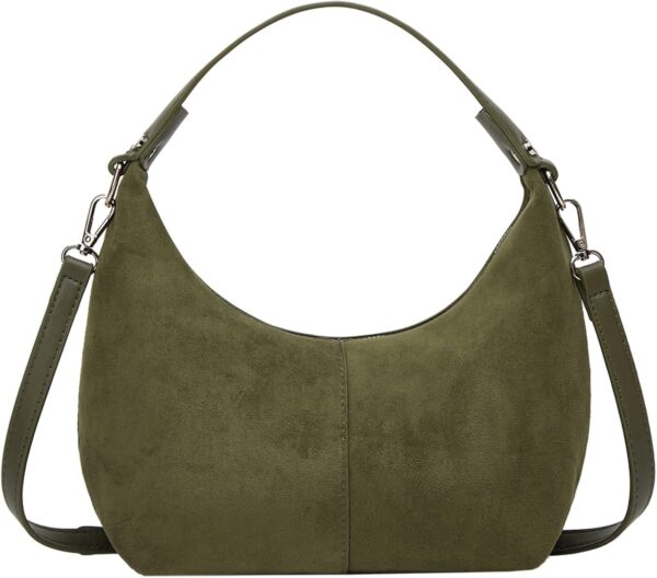 Suede Crescent Bag Women 2024 Retro Suede Slouchy Bag Fall Work Handbag Shoulder Bag Slouchy Tote Underarm Purse