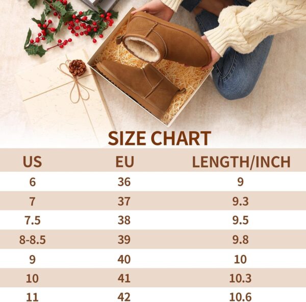 Suede Mini Boots for Women Winter Fuzzy Snow Boots Short Ankle Boot with Fur Lined